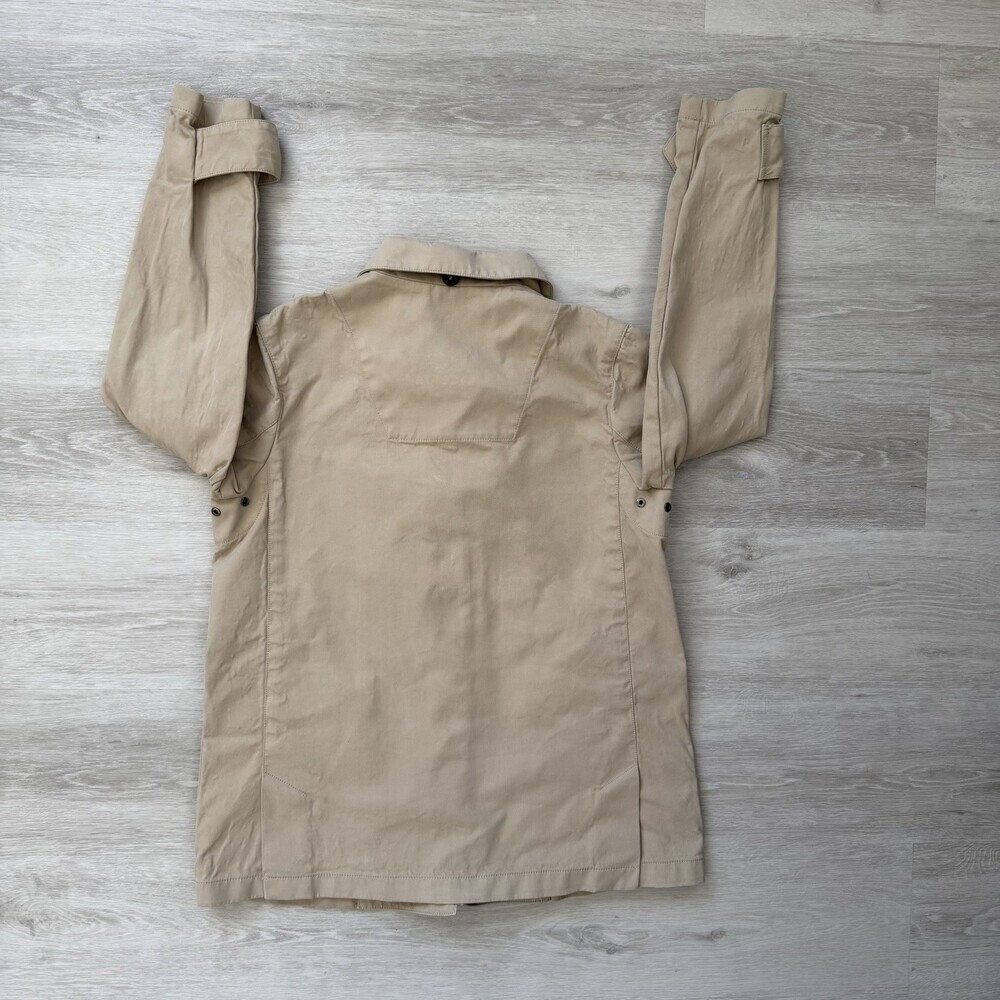 Lacoste Chore Jacket VINTAGE Women's (FR 40) 8 US RARE TONAL LOGO Coat Beige EUC - Picture 2 of 16